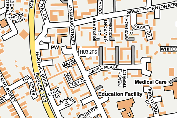 HU3 2PS map - OS OpenMap – Local (Ordnance Survey)