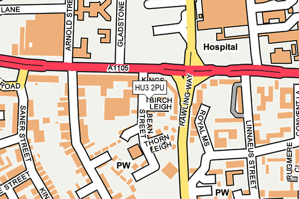 HU3 2PU map - OS OpenMap – Local (Ordnance Survey)