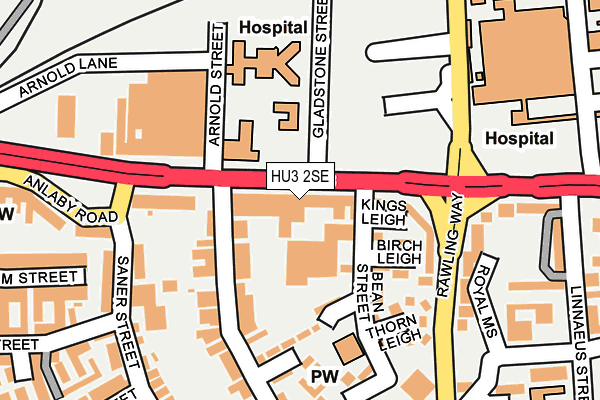 HU3 2SE map - OS OpenMap – Local (Ordnance Survey)
