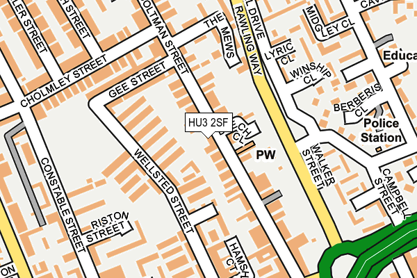 HU3 2SF map - OS OpenMap – Local (Ordnance Survey)
