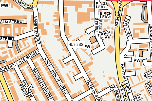HU3 2SG map - OS OpenMap – Local (Ordnance Survey)