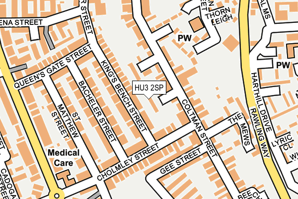 HU3 2SP map - OS OpenMap – Local (Ordnance Survey)