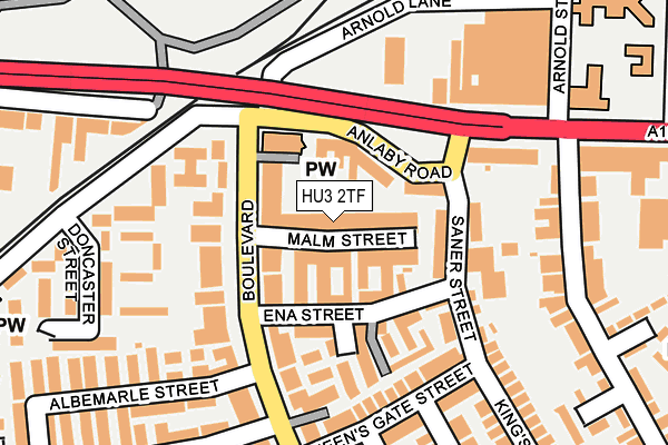 HU3 2TF map - OS OpenMap – Local (Ordnance Survey)
