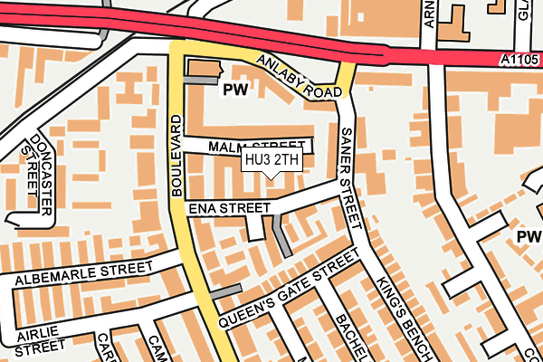 HU3 2TH map - OS OpenMap – Local (Ordnance Survey)