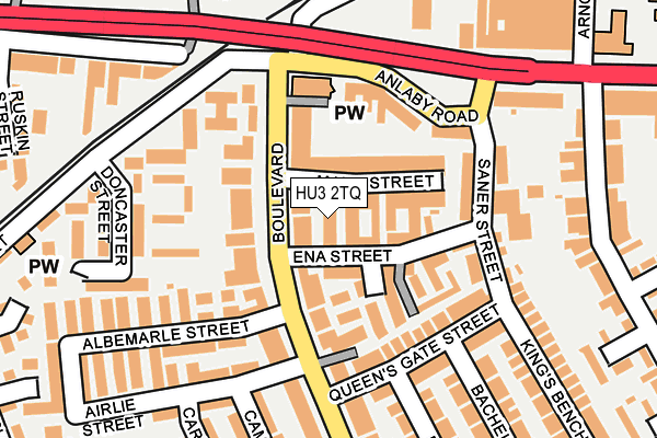 HU3 2TQ map - OS OpenMap – Local (Ordnance Survey)