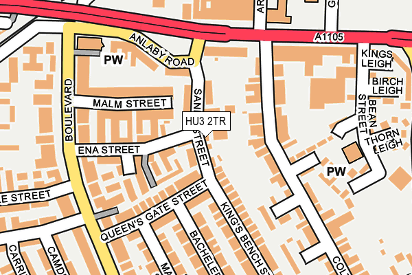 HU3 2TR map - OS OpenMap – Local (Ordnance Survey)