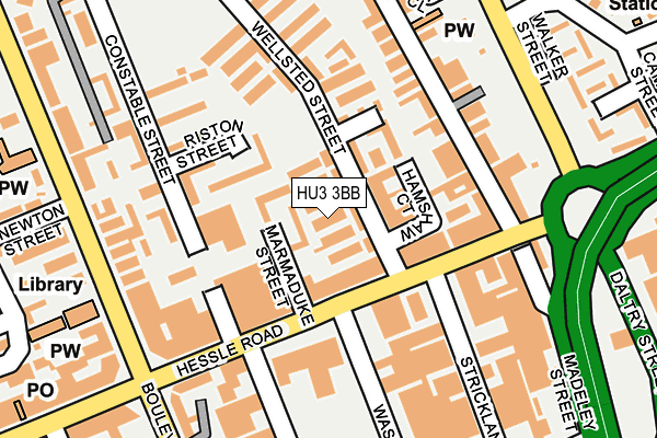 HU3 3BB map - OS OpenMap – Local (Ordnance Survey)