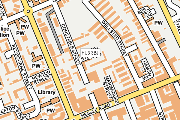 HU3 3BJ map - OS OpenMap – Local (Ordnance Survey)