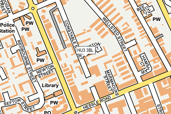 HU3 3BL map - OS OpenMap – Local (Ordnance Survey)