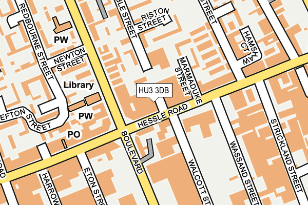 HU3 3DB map - OS OpenMap – Local (Ordnance Survey)