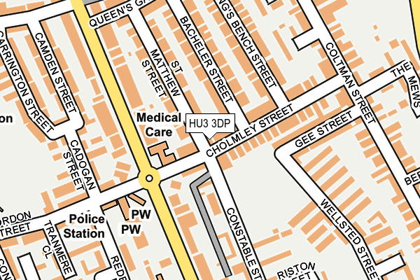 HU3 3DP map - OS OpenMap – Local (Ordnance Survey)