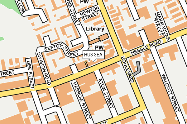HU3 3EA map - OS OpenMap – Local (Ordnance Survey)
