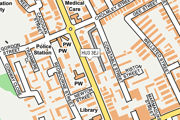 HU3 3EJ map - OS OpenMap – Local (Ordnance Survey)