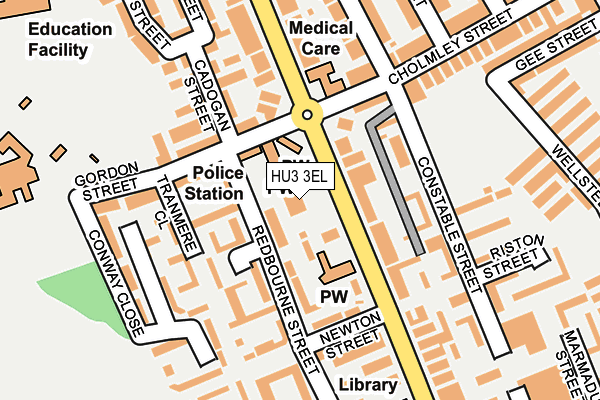 HU3 3EL map - OS OpenMap – Local (Ordnance Survey)