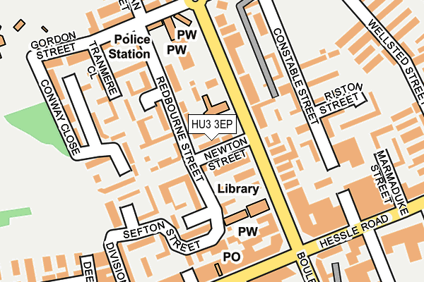 HU3 3EP map - OS OpenMap – Local (Ordnance Survey)