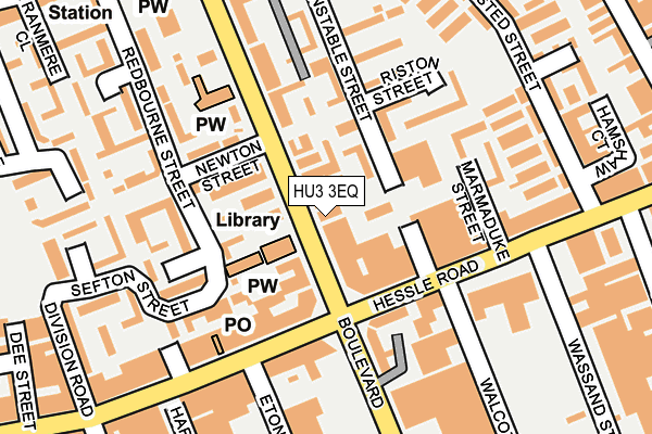 HU3 3EQ map - OS OpenMap – Local (Ordnance Survey)