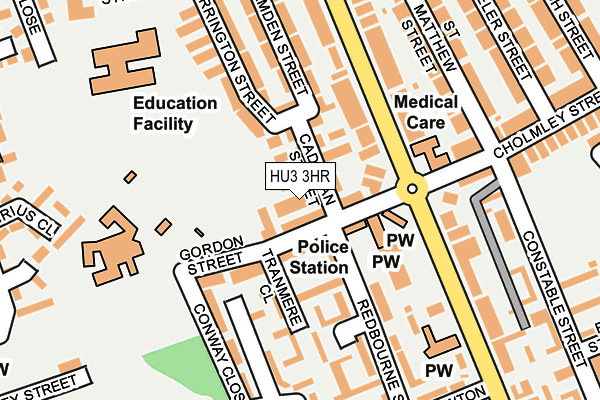 HU3 3HR map - OS OpenMap – Local (Ordnance Survey)