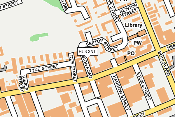 HU3 3NT map - OS OpenMap – Local (Ordnance Survey)