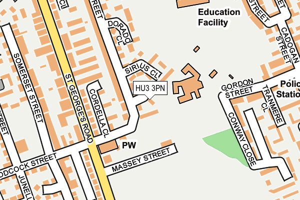 HU3 3PN map - OS OpenMap – Local (Ordnance Survey)