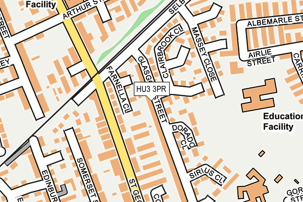 HU3 3PR map - OS OpenMap – Local (Ordnance Survey)