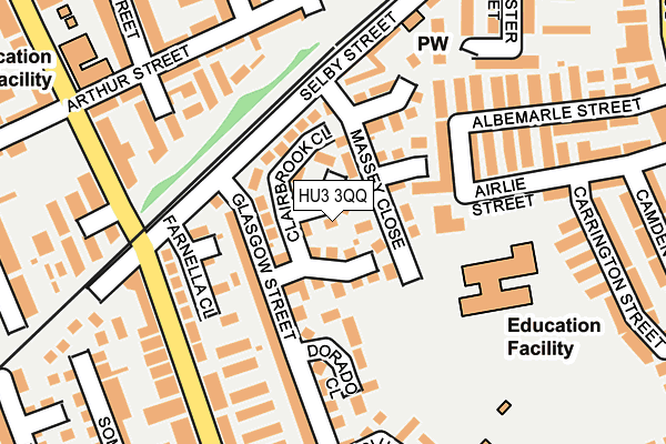 HU3 3QQ map - OS OpenMap – Local (Ordnance Survey)