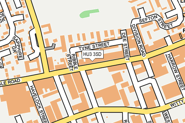 HU3 3SD map - OS OpenMap – Local (Ordnance Survey)