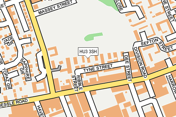 HU3 3SH map - OS OpenMap – Local (Ordnance Survey)