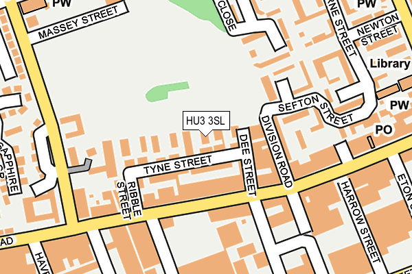 HU3 3SL map - OS OpenMap – Local (Ordnance Survey)