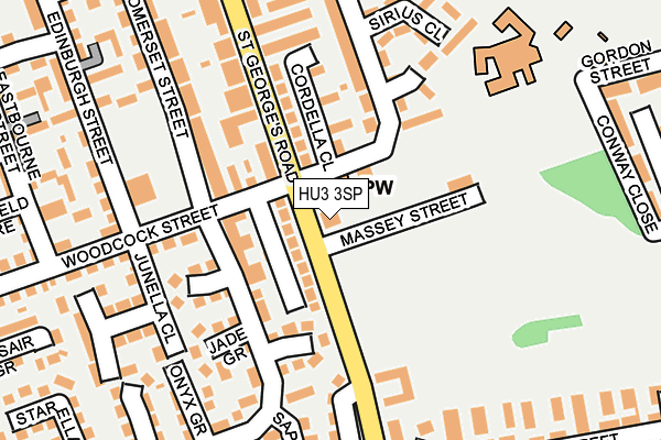 HU3 3SP map - OS OpenMap – Local (Ordnance Survey)