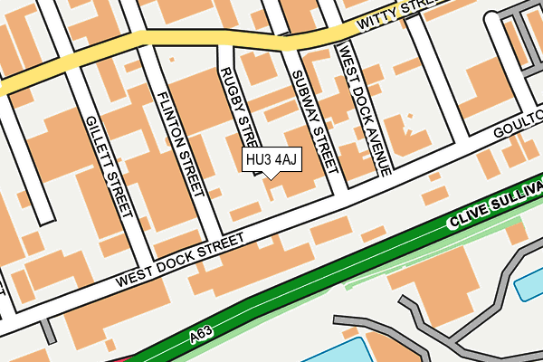 HU3 4AJ map - OS OpenMap – Local (Ordnance Survey)