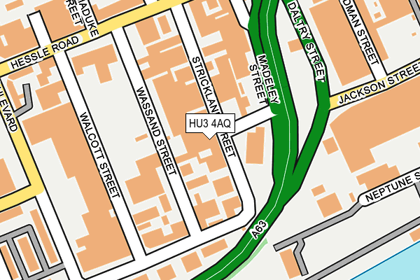 HU3 4AQ map - OS OpenMap – Local (Ordnance Survey)