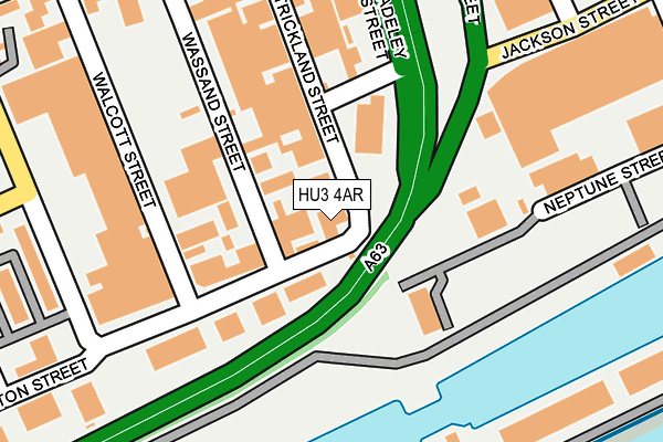 HU3 4AR map - OS OpenMap – Local (Ordnance Survey)