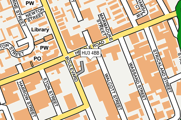 HU3 4BB map - OS OpenMap – Local (Ordnance Survey)