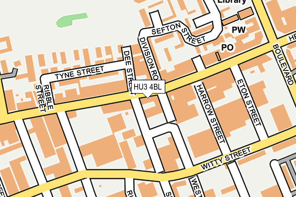 HU3 4BL map - OS OpenMap – Local (Ordnance Survey)