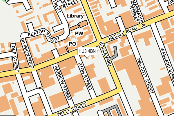 HU3 4BN map - OS OpenMap – Local (Ordnance Survey)