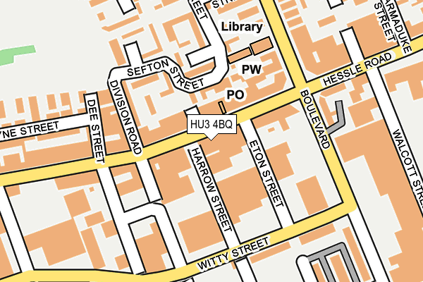 HU3 4BQ map - OS OpenMap – Local (Ordnance Survey)