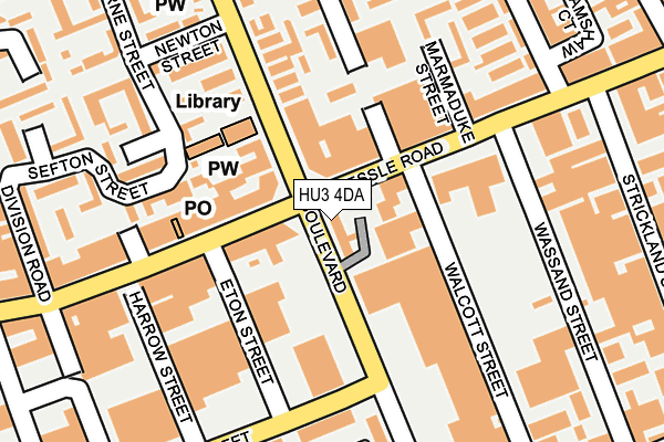 HU3 4DA map - OS OpenMap – Local (Ordnance Survey)