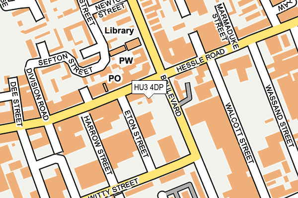 HU3 4DP map - OS OpenMap – Local (Ordnance Survey)