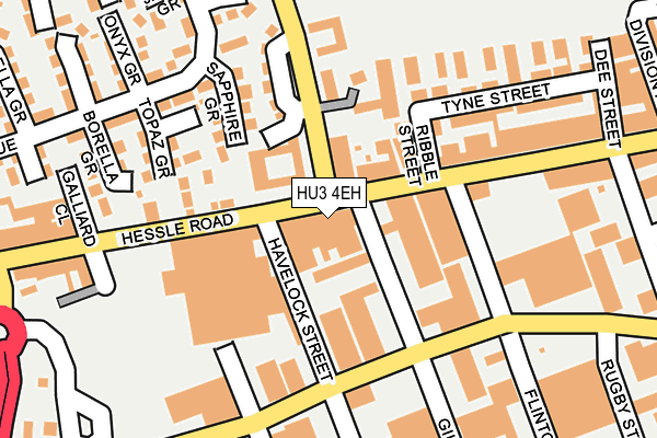 HU3 4EH map - OS OpenMap – Local (Ordnance Survey)