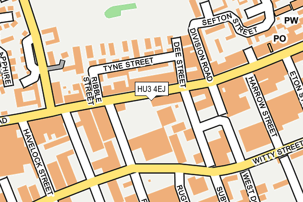 HU3 4EJ map - OS OpenMap – Local (Ordnance Survey)