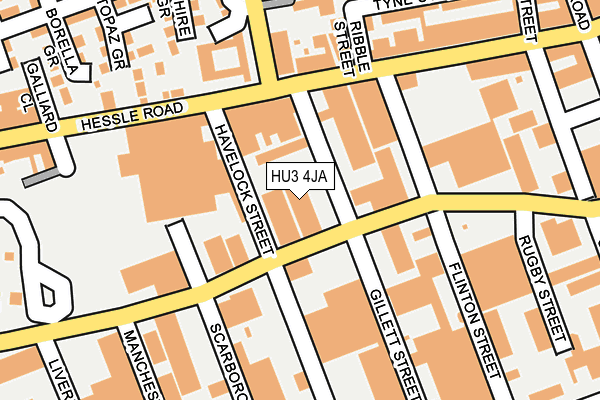 HU3 4JA map - OS OpenMap – Local (Ordnance Survey)