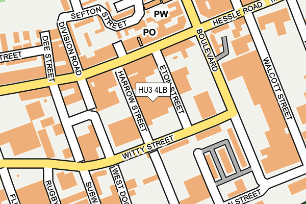 HU3 4LB map - OS OpenMap – Local (Ordnance Survey)