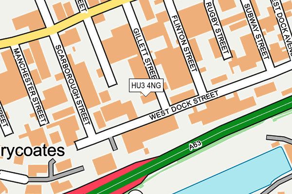 HU3 4NG map - OS OpenMap – Local (Ordnance Survey)