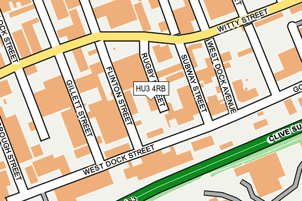 HU3 4RB map - OS OpenMap – Local (Ordnance Survey)