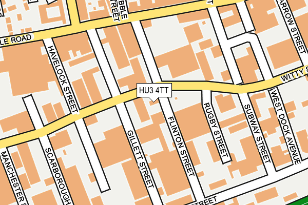 HU3 4TT map - OS OpenMap – Local (Ordnance Survey)