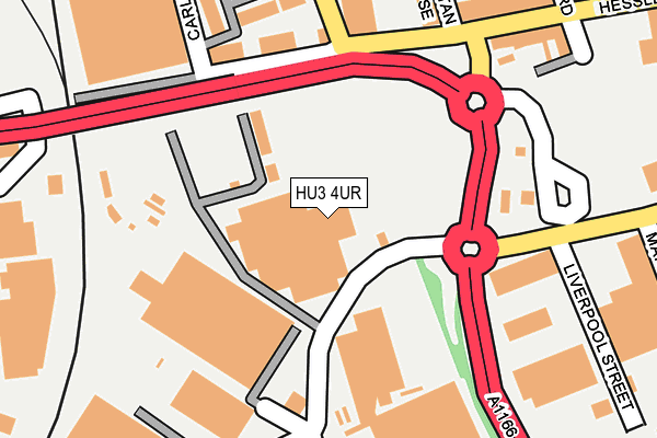 HU3 4UR map - OS OpenMap – Local (Ordnance Survey)