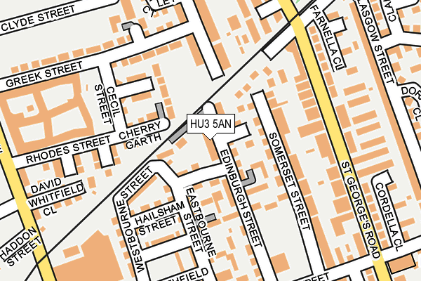 HU3 5AN map - OS OpenMap – Local (Ordnance Survey)