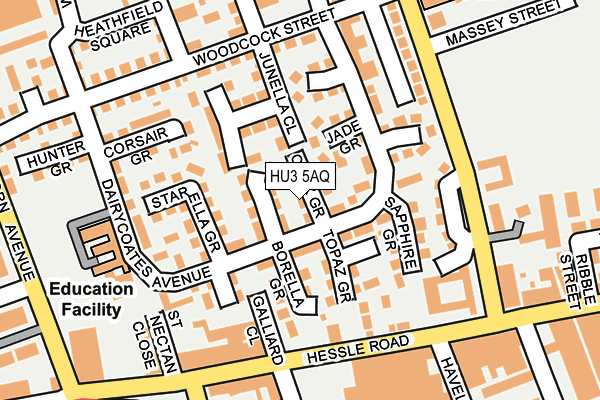 HU3 5AQ map - OS OpenMap – Local (Ordnance Survey)