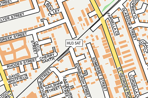 HU3 5AT map - OS OpenMap – Local (Ordnance Survey)