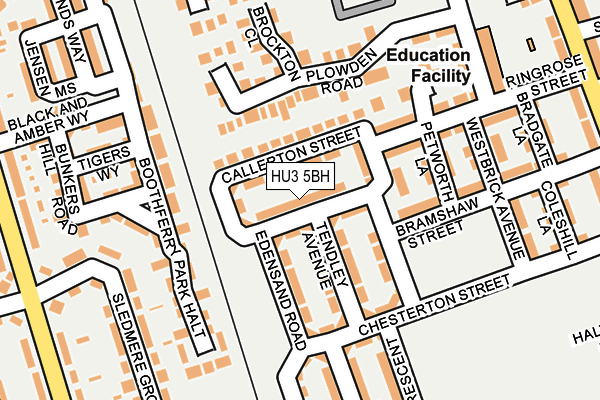 HU3 5BH map - OS OpenMap – Local (Ordnance Survey)